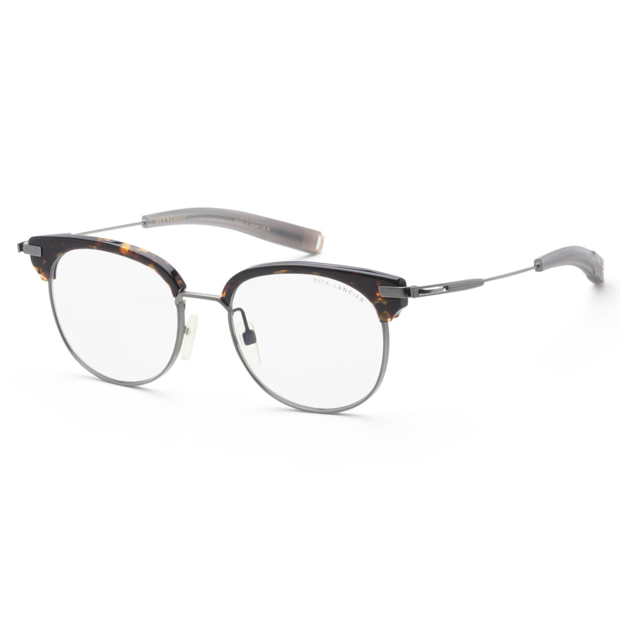 Preloved - Dita Mens Lancier 54mm Havana Antique Silver Eyeglasses Dlx414-A-02 One Color