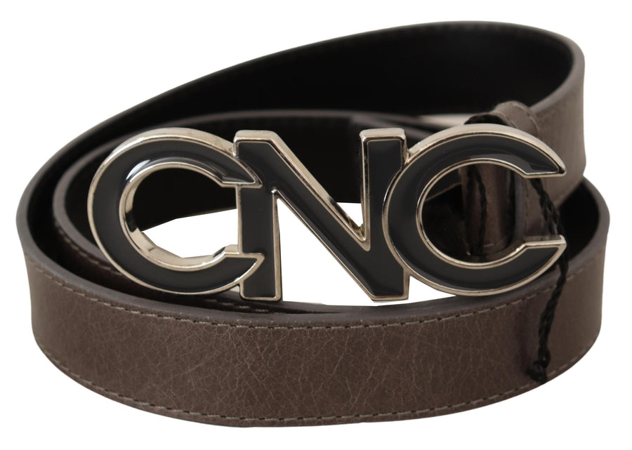 Costume National 100% waxed cotton belt in brown