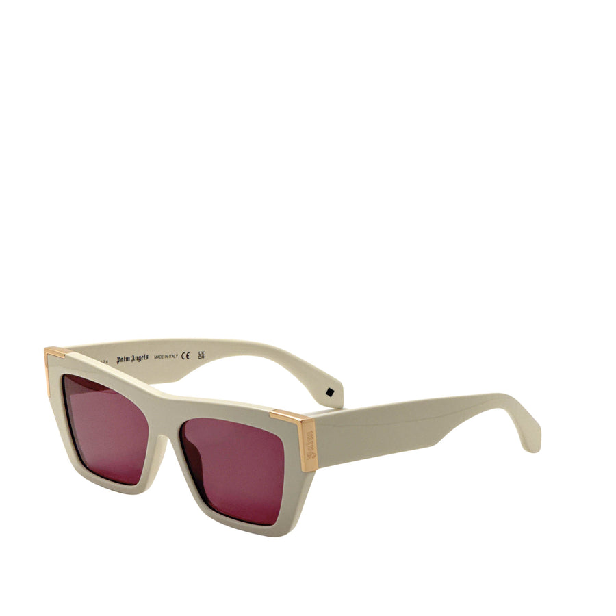 Preloved - Palm Angels Unisex Hollywood 55mm White Sunglasses Peri099f24pla0010107 One Color