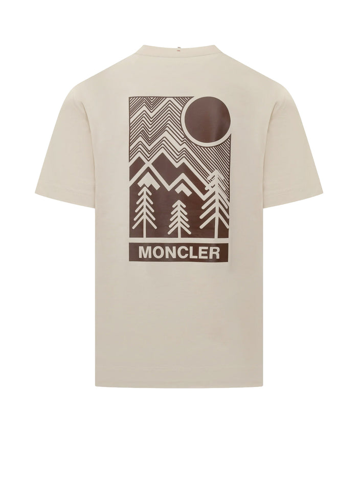 Moncler Grenoble T-Shirts And Polos Cream Cotone