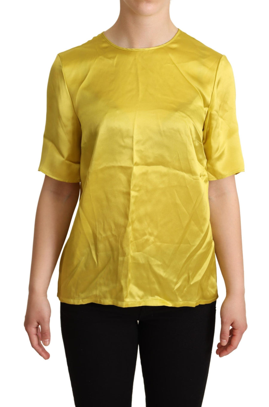 Dolce & Gabbana 100% Silk blouse in yellow
