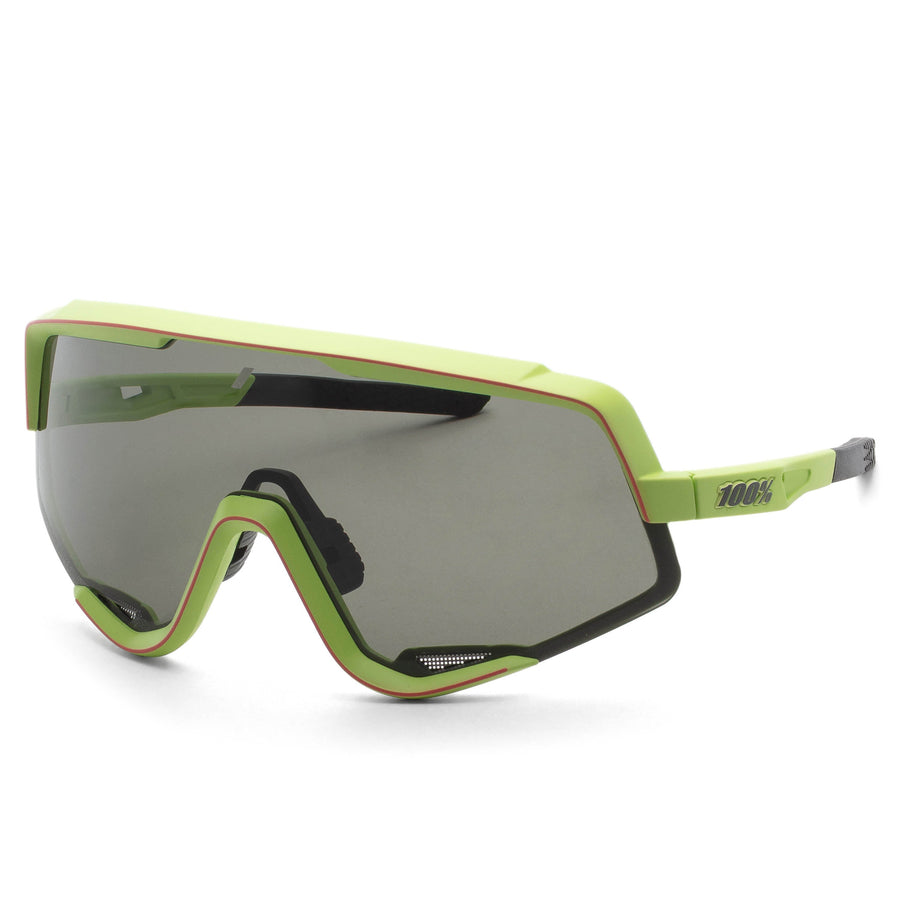 Preloved - 100 Percent Mens Glendale 70mm Soft Tact Neon Yellow Sunglasses 61033-102-02 One Color