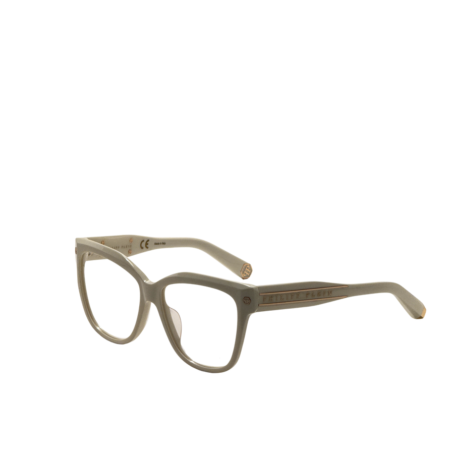 Preloved - Philipp Plein Womens 55 Mm Shiny Fully Cream Eyeglasses Vpp051m5503gf One Color