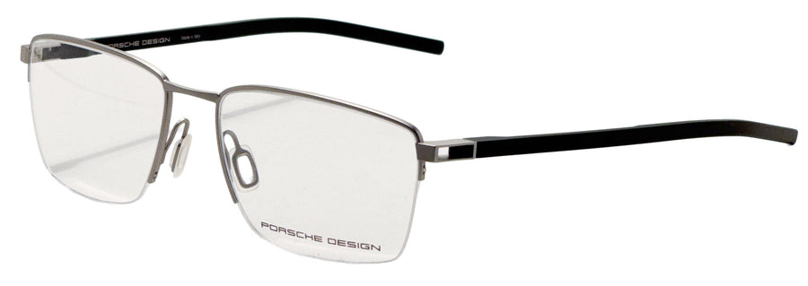 Preloved - Porsche Design Mens 55 Mm Grey Silver Eyeglasses P8757-55b000 One Color