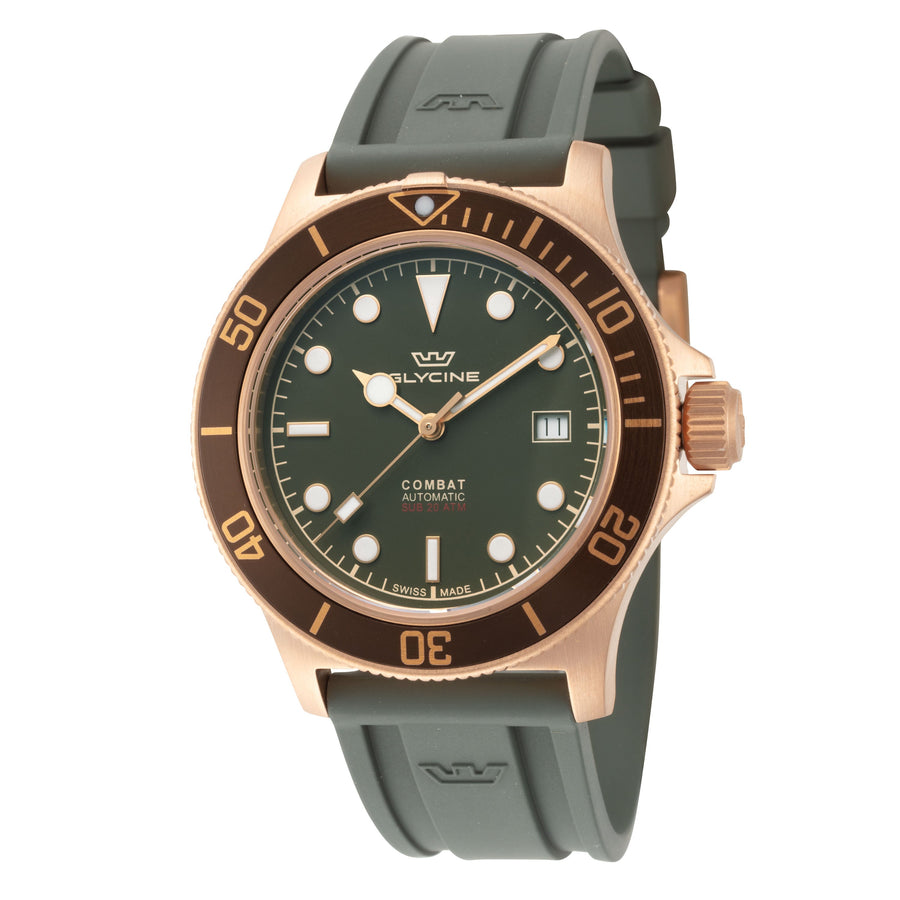 Preloved - Glycine Mens Combat Sub Bronze 42mm Automatic Watch Gl0325 One Color Watches