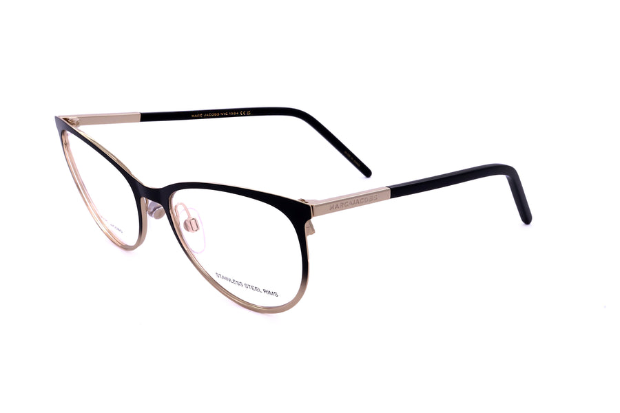 Preloved - Marc Jacobs Womens 54mm Black Gold Eyeglasses Marc708-02m2-18 One Color