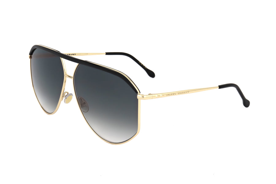 Preloved - Isabel Marant Womens 64mm Gold Black Sunglasses Im0139-S-Rhl-64 One Color