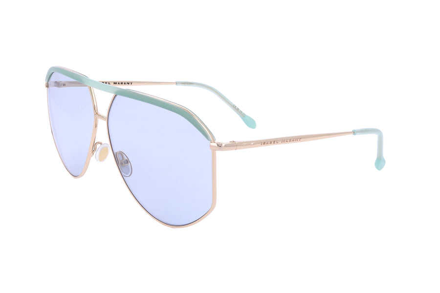 Preloved - Isabel Marant Womens 64mm Gold Green Sunglasses Im0139-S-Pef-64 One Color