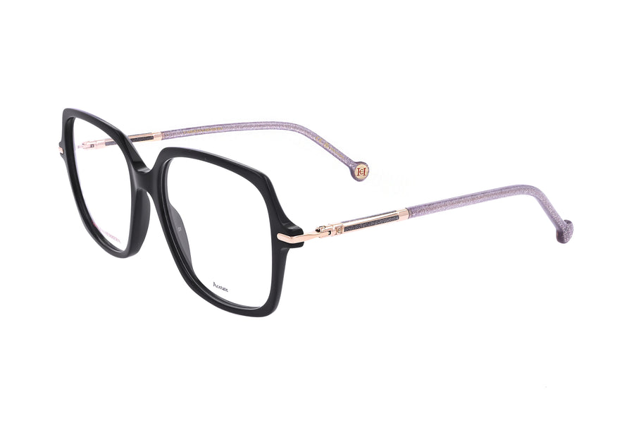 Preloved - Carolina Herrera Womens 54mm Black Glitter Eyeglasses Her0233-P9x-54 One Color