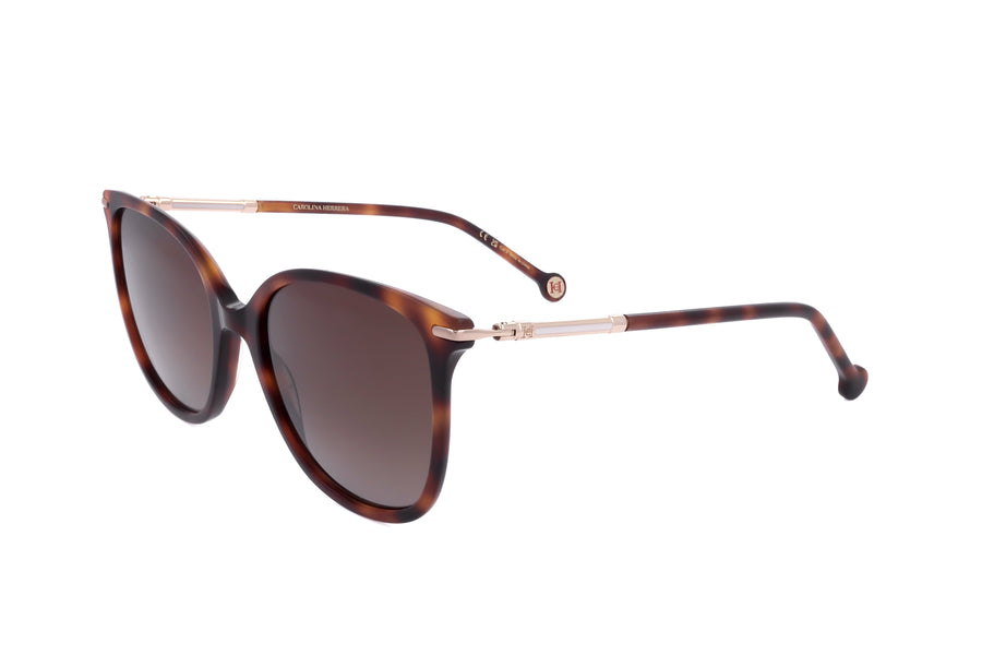 Preloved - Carolina Herrera Womens 55mm Brown Havana Sunglasses Her0229-S-Wr9-55 One Color