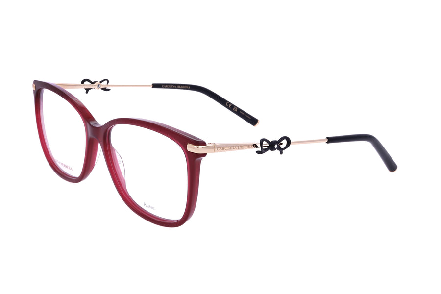 Preloved - Carolina Herrera Womens 55mm Burgundy Gold Eyeglasses Her0218-6k3-55 One Color