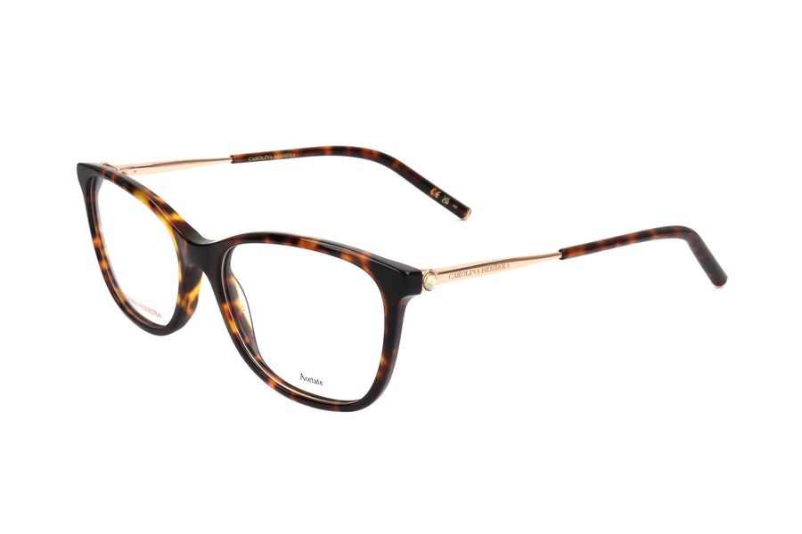 Preloved - Carolina Herrera Womens 54mm Havana Gold Eyeglasses Her0197-2ik-54 One Color