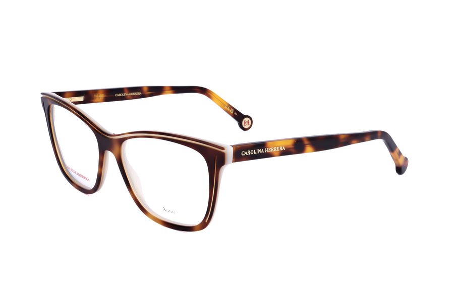 Preloved - Carolina Herrera Womens 53mm Havana White Eyeglasses Her0172-C9k-53 One Color