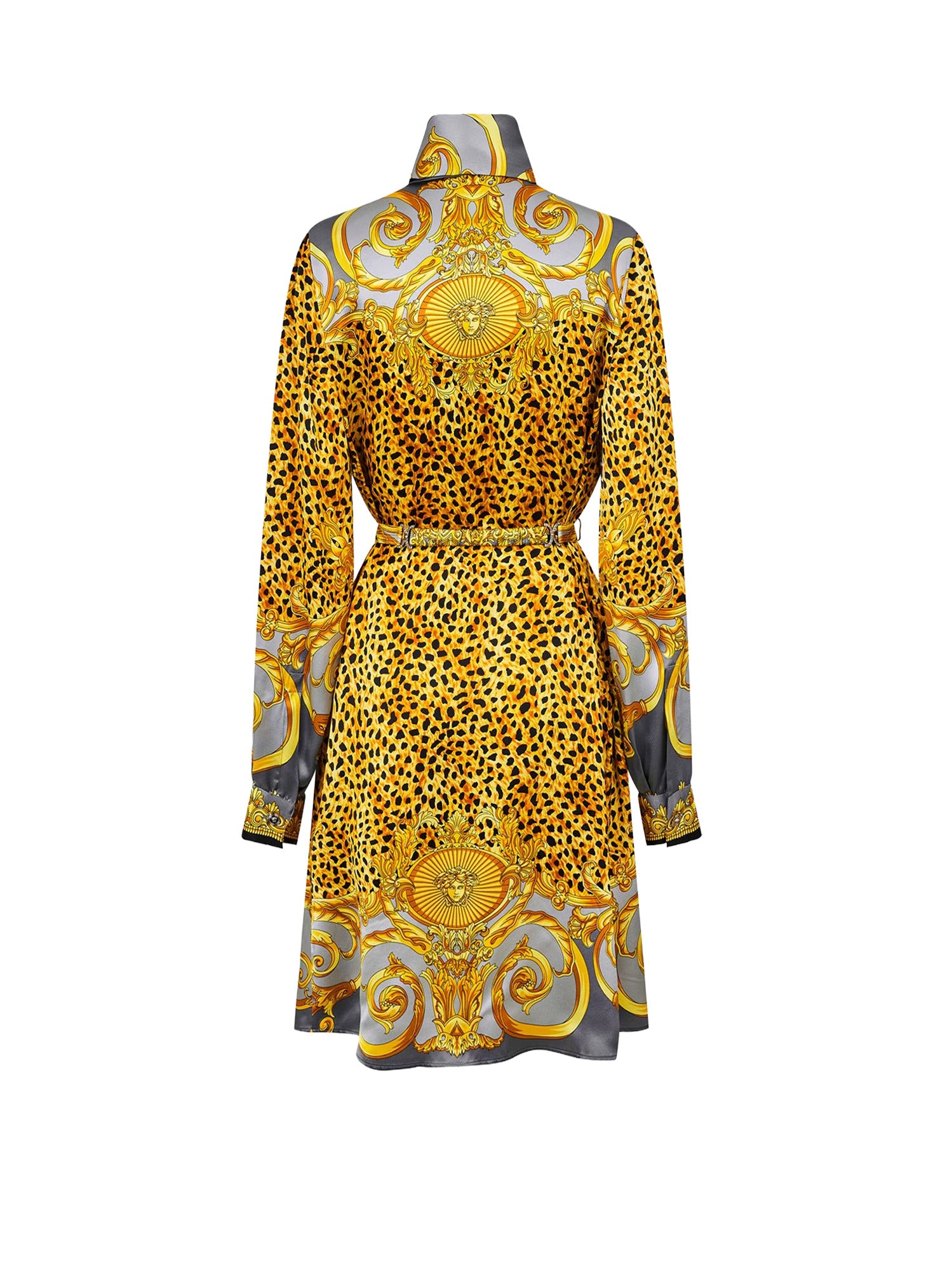 Versace Dresses Light Grey+elephant Grey Seta