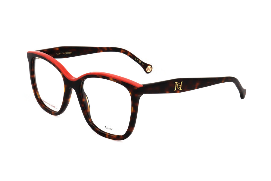 Preloved - Carolina Herrera Womens 52mm Havana Red Eyeglasses Her0146-O63-52 One Color