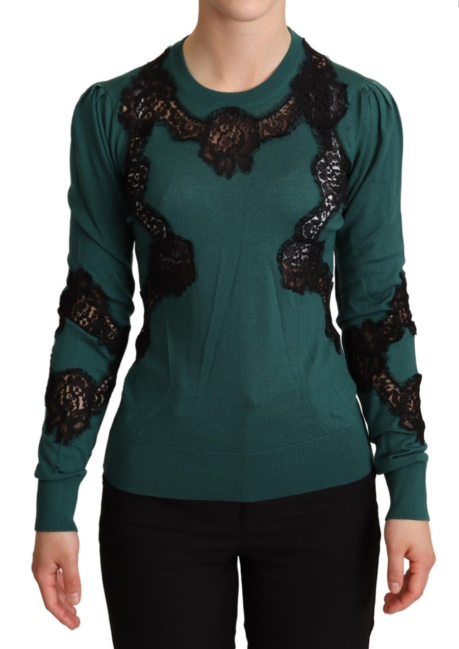 Dolce & Gabbana 80% Wool sweater in green