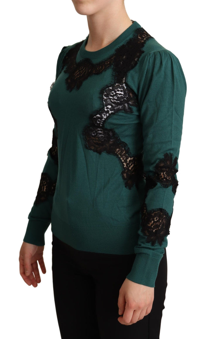 Dolce & Gabbana 80% Wool sweater in green — view 2