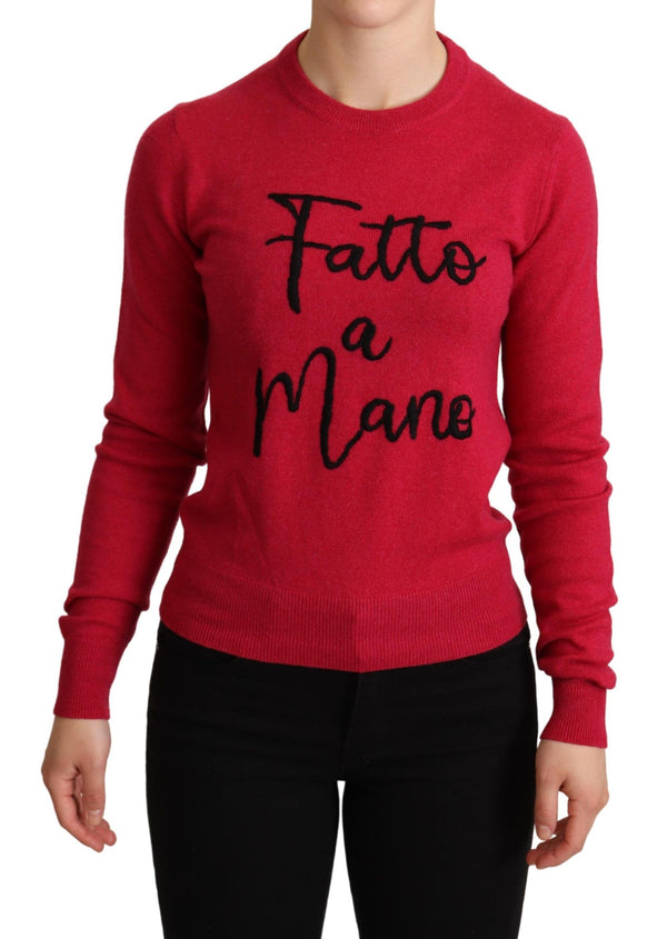Dolce & Gabbana 80% Cashmere 20% Virgin Wool sweater in red