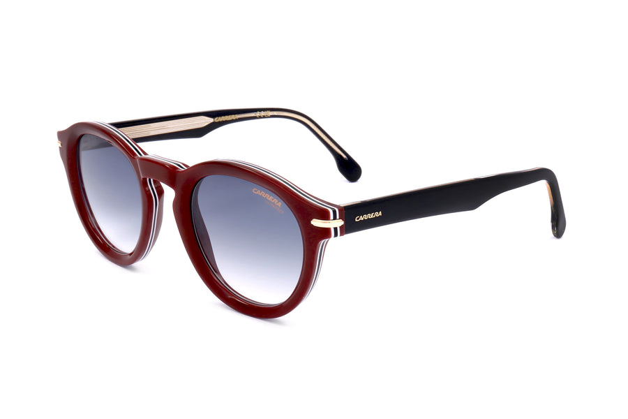 Preloved - Carrera Unisex 48 Mm Striped Burgundy Sunglasses Carrera306-S-Kvn-48 One Color