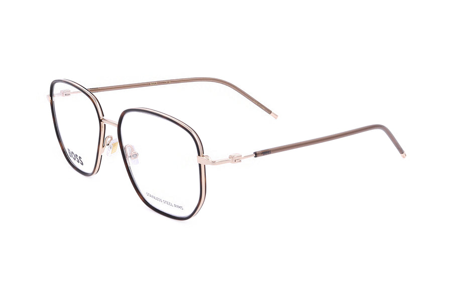Preloved - Hugo Boss Mens 53mm Gold Havana Eyeglasses Boss1430-06j-53 One Color