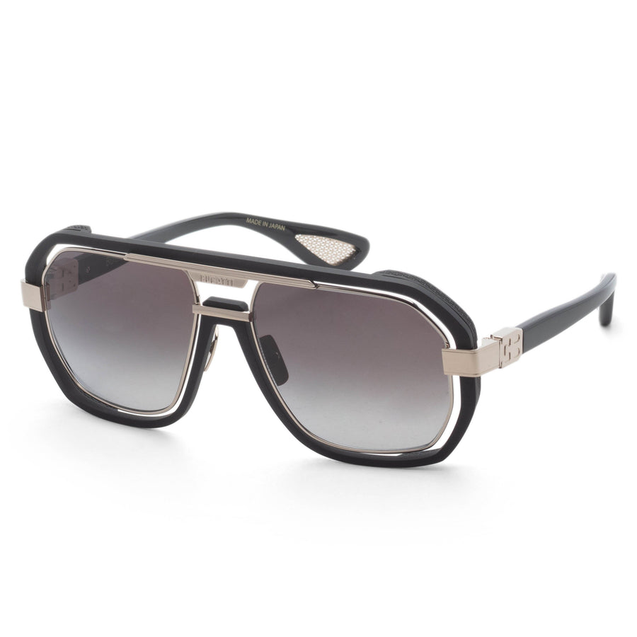Preloved - Bugatti Unisex 52mm Matte Black White Gold Sunglasses 08-Mbk-Wg One Color