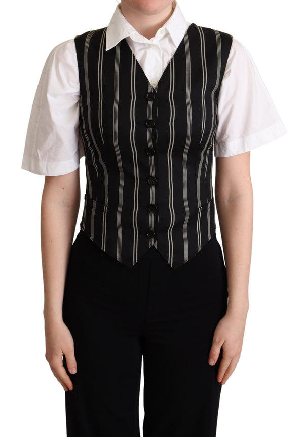 Dolce & Gabbana 59% Virgin Wool vest in black