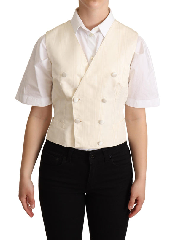 Dolce & Gabbana 98% Silk vest in beige
