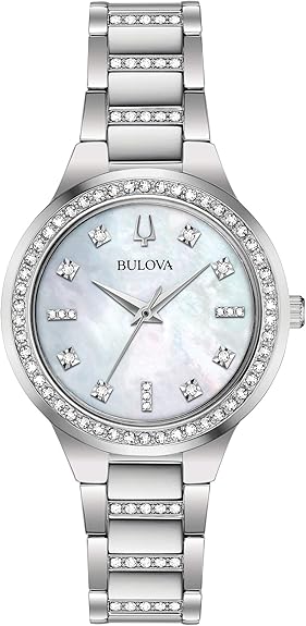 Preloved - Bulova Womens Crystals 32mm Quartz Watch 96x147 One Color Watches