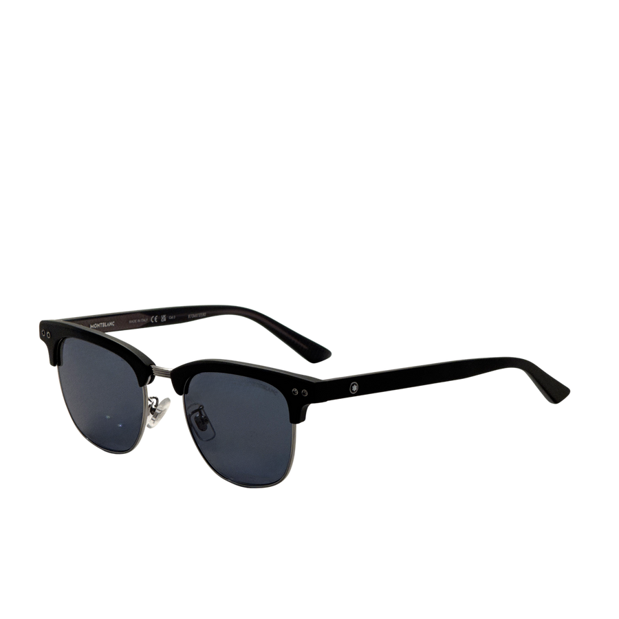Preloved - Montblanc Mens 52 Mm Matte Blcak Sunglasses Mb0382s-002 One Color