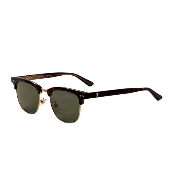 Preloved - Montblanc Mens 52 Mm Havana Sunglasses Mb0382s-003 One Color