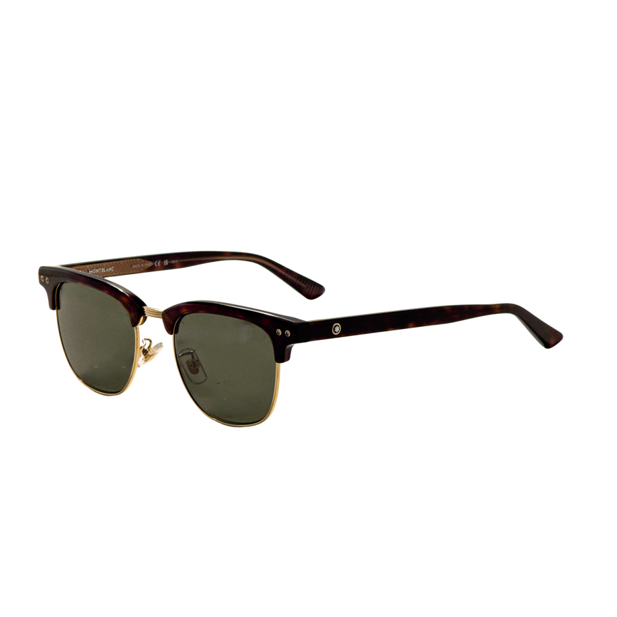 Preloved - Montblanc Mens 52 Mm Havana Sunglasses Mb0382s-003 One Color