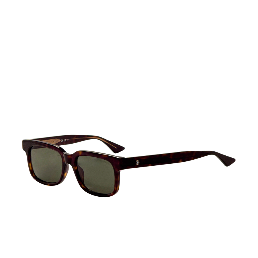 Preloved - Montblanc Mens 54 Mm Havana Sunglasses Mb0383s-002 One Color