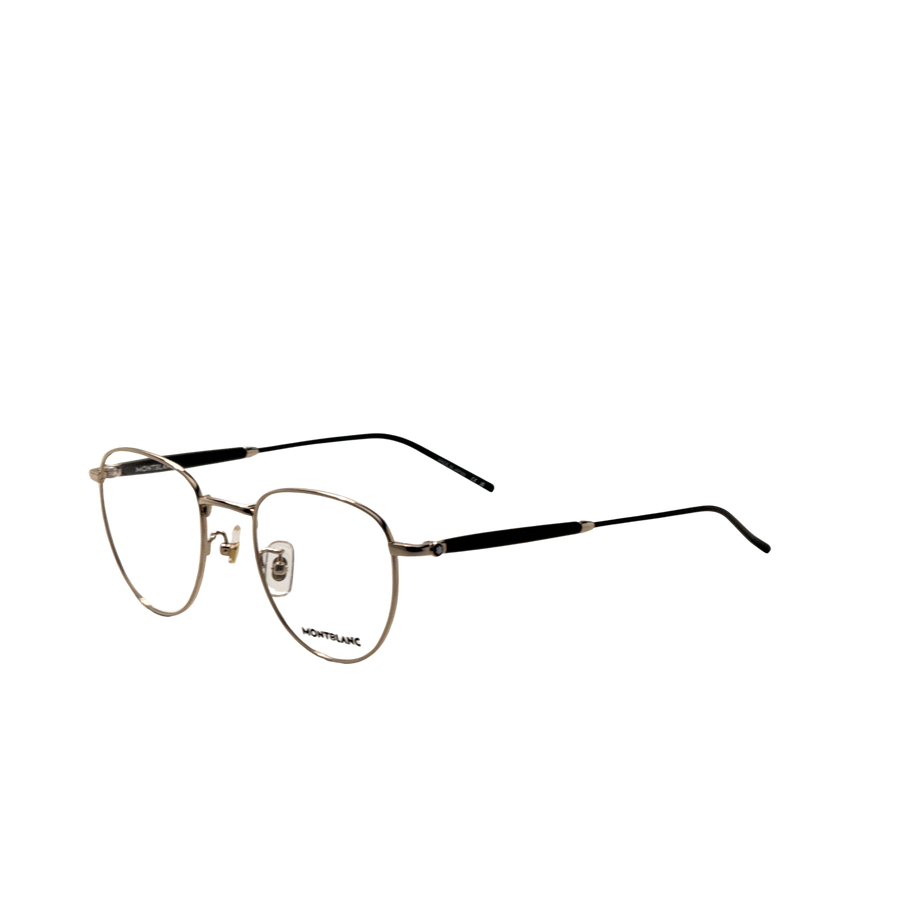 Preloved - Montblanc Mens 50 Mm Black Gold Eyeglasses Mb0410o-001-50 One Color