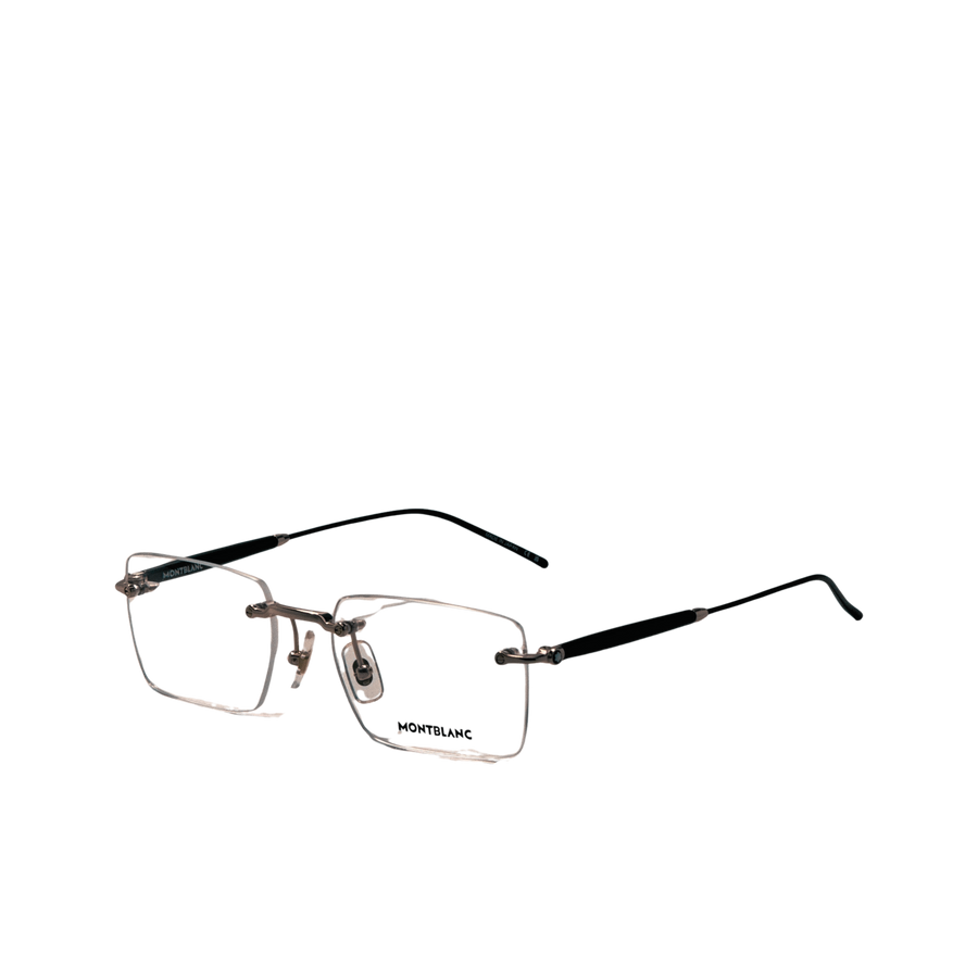 Preloved - Montblanc Mens 55 Mm Black Gold Eyeglasses Mb0411o-001-55 One Color