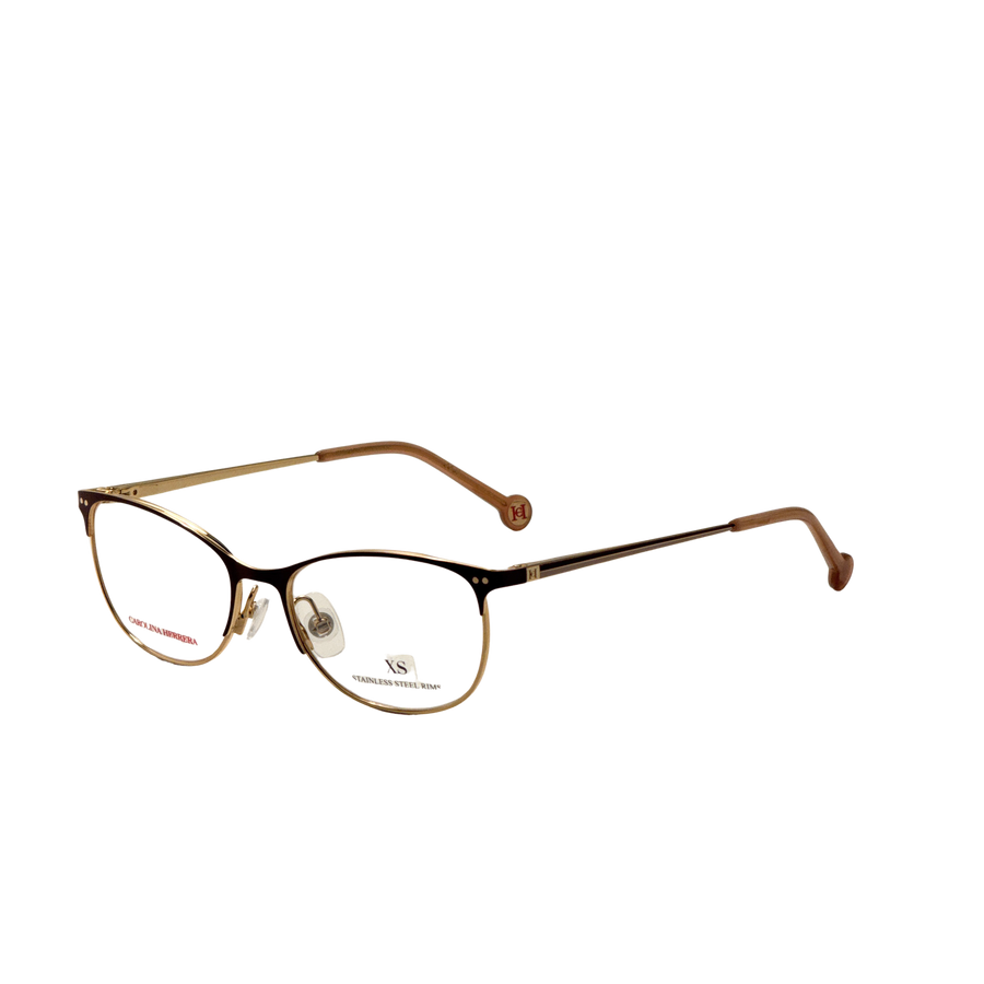 Preloved - Carolina Herrera Womens 51mm Gold Burgundy Eyeglasses Her0168-Noa-51 One Color