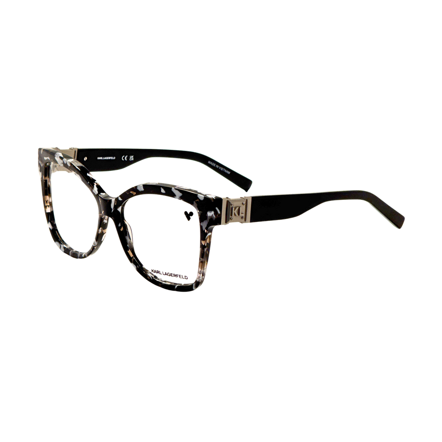 Preloved - Karl Lagerfeld Womens 55mm Marble Black Eyeglasses Kl6149-016-55 One Color