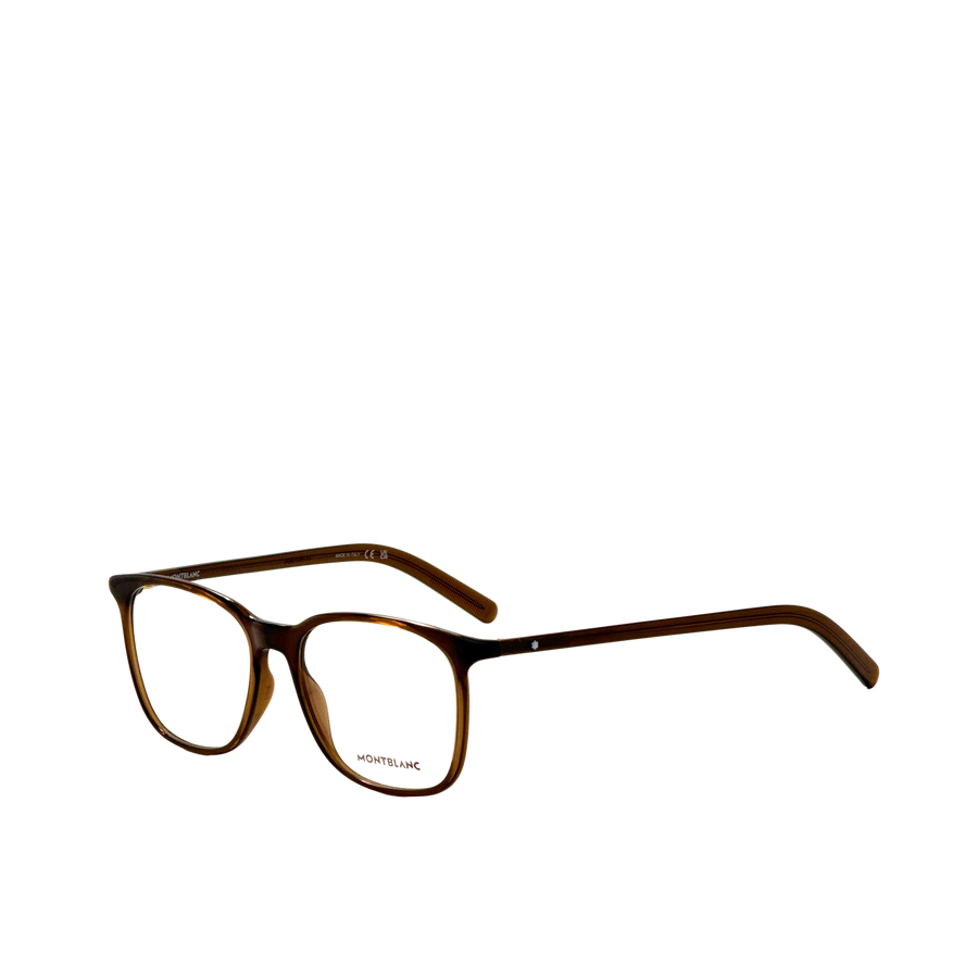 Preloved - Montblanc Mens 54 Mm Transparent Brown Eyeglasses Mb0327o-003-54 One Color