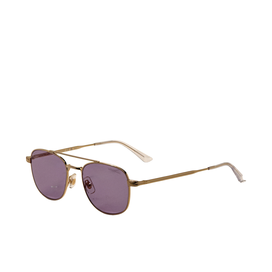 Preloved - Montblanc Mens 51 Mm Gold Sunglasses Mb0363s-004 One Color