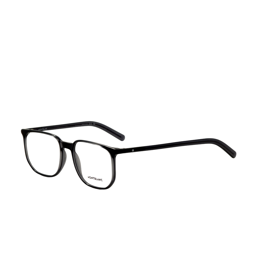 Preloved - Montblanc Mens 54 Mm Shiny Crystal Grey Eyeglasses Mb0388o-002-54 One Color