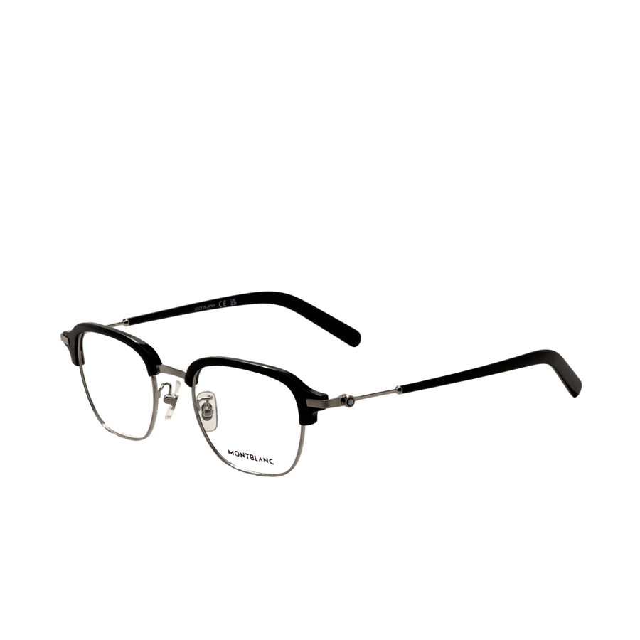 Preloved - Montblanc Mens 50 Mm Black Silver Eyeglasses Mb0390o-001-50 One Color