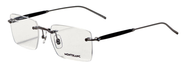 Preloved - Montblanc Mens 55 Mm Silver Burgundy Eyeglasses Mb0411o-004-55 One Color