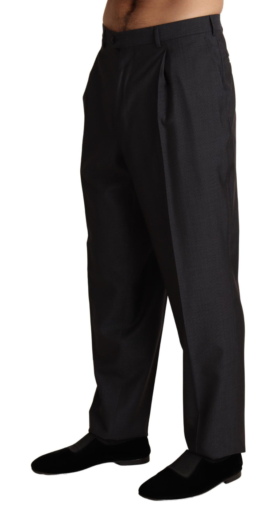 Dolce & Gabbana 85% Wool 15% Silk trousers in gray