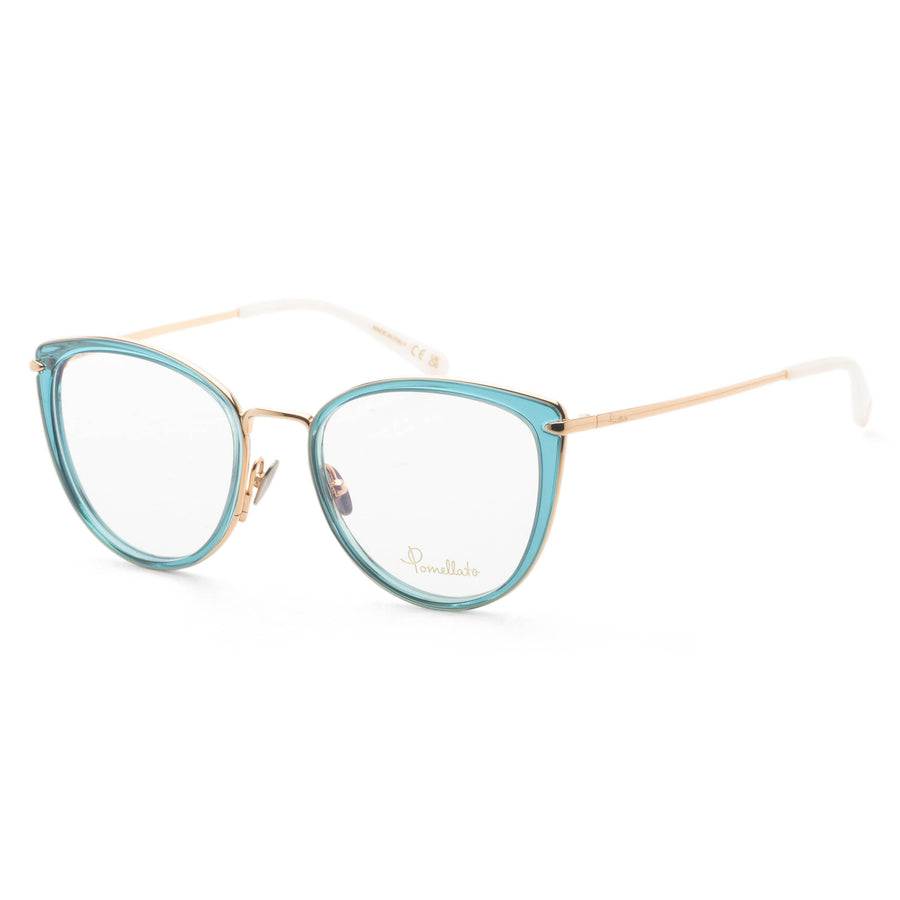 Preloved - Pomellato Womens 51 Mm Blue Gold Eyeglasses Pm0083o-30008665-001 One Color