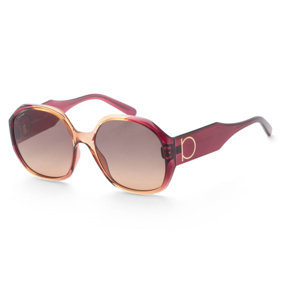 Preloved - Ferragamo Womens 60mm Wine Caramel Sunglasses Sf943s-6018212 One Color