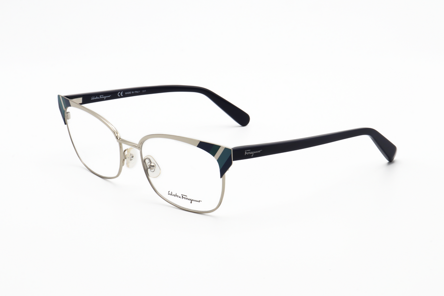 Preloved - Ferragamo Womens 54mm Light Gold-Blue Eyeglasses Sf2160-714-54 One Color