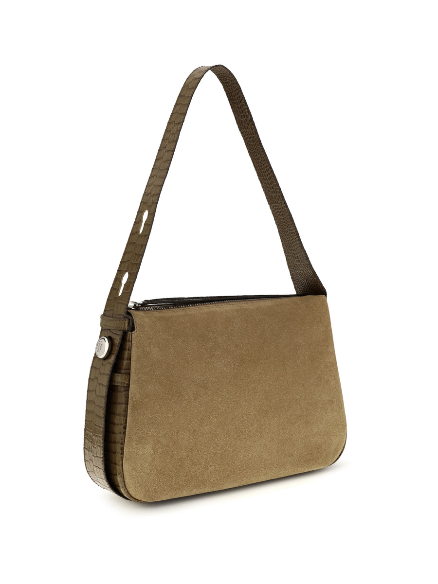 Shoulder Bag Romy Suede Stone