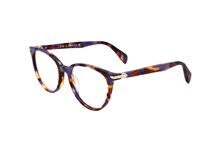 Preloved - Rag & Bone Womens 51 Mm Blue Havana Eyeglasses Rnb3027-Jbw-51 One Color