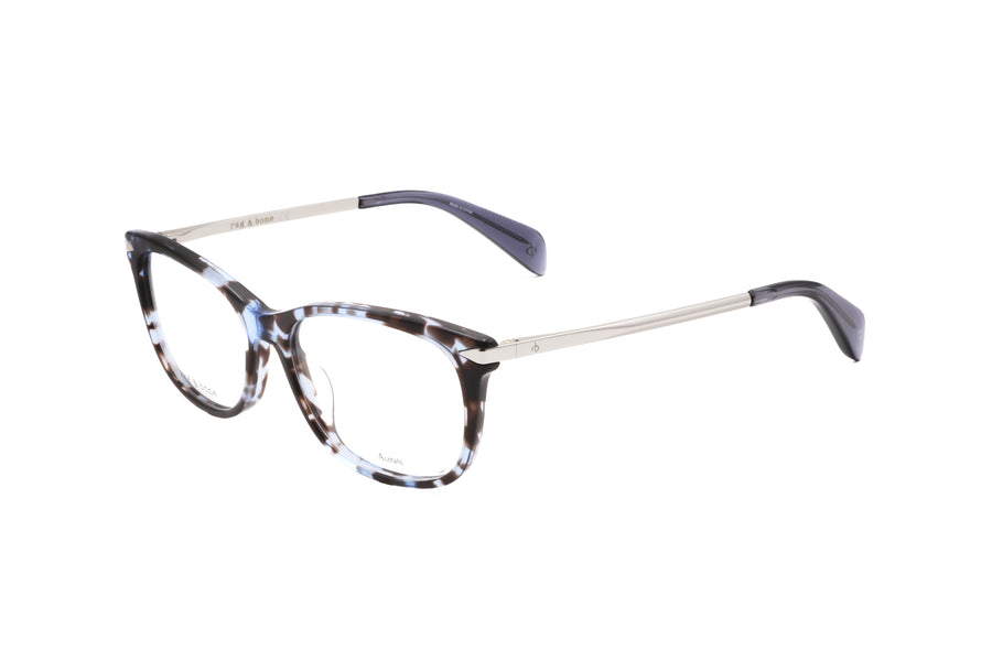 Preloved - Rag & Bone Womens 52 Mm Blue Havana Eyeglasses Rnb3006-Jbw-52 One Color