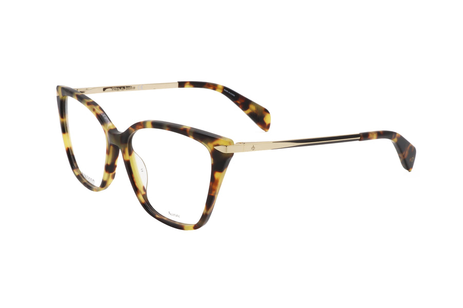Preloved - Rag & Bone Womens 53 Mm Brown Havana Gold Eyeglasses Rnb3005-Lvl-53 One Color