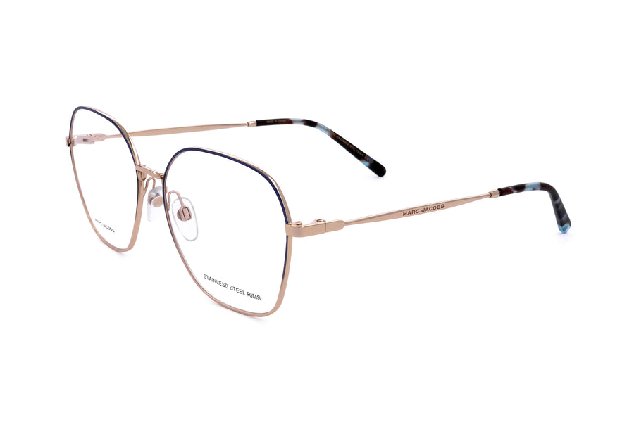 Preloved - Marc Jacobs Womens 56 Mm Matte Blue Gold Eyeglasses Marc703-0nuc-17 One Color